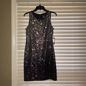 Purple/silver ombré Vince Camuto size6 mini dress